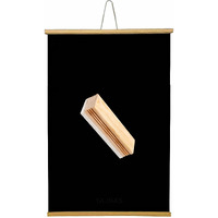 Yajnas 2X3 Feet/ 24X36 Inches/ 60X90 Cm Black Roll Up Wooden Board For Teaching Chalk Board Wall Hanging For Kids (2X3 Feet/ 24X36 Inches/ 60X90 Cm (Black))