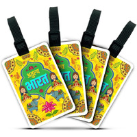 Ultra 3D Luggage Tag For Suitcase & School Bags | Set Of 4 | Atulya Bharat