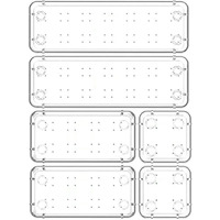 Inkulture Drawer Organizer Storage Bins With Various Size For Kitchen, Office, Bathroom, Vanity Makeup Organiser | 06 Pcs Set | Clear