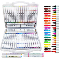 Funblast Watercolor Markers For Artists-Colouring Kit Art Markers,Fineliner Colour Pens,Water Based Marker For Calligraphy Drawing Sketching Coloring Book Journal Art (48 Pcs),Multicolor