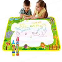 Funblast Magic Water Drawing Mat With Rainbow Color Swatches Jumbo Size Aqua Magic Erasable Drawing Pad For Toddlers, Learning And Educational Doodle Mat For Girls, Boys, Kids (74 X 49 Cm)