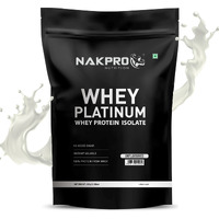 Nakpro Platinum Whey Protein Isolate 90%, 500G Unflavoured | 31G Protein, Trustified Certified & No Adulteration | Fast Absorbing Whey Protein Powder
