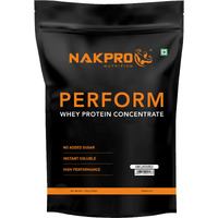 Nakpro Perform Whey Protein Concentrate 1Kg Unflavoured | 26G Protein, 5.7G Bcaa | Trustified Certified 100% Authentic Supplement Powder & No Adulteration | Fast Absorbing Whey Protein Powder
