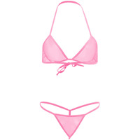 Xs And Os Women Sheer Net Bra Panty Lingerie Set (Baby Pink, Free Size)