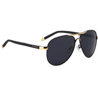 Royal Son Men And Women Aviator Polarization Sunglasses Gold Frame, Black Lens (Large) - Pack Of 1 Sunglass, 1 Cleaning Cloth, 1 Case