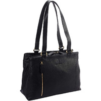 Rolando Maya Women's Top-Handle Leather Handbag (Matt Black)