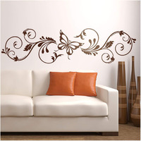 Yms Butterfly Reusable Diy Wall Stencils For Home Wall Decor (Pvc, 24-Inch X 40-Inch)
