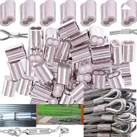 Diy Crafts 4Mm, Nickel Silver, 24, Aluminum Crimping Loop Sleeve Wire Rope Sleeves Double Barrel Ferrule Galvanized Finish For Wire (4Mm, Nickel Silver, 24)