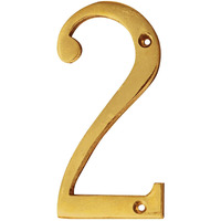 Pure Source India Brass House Hotel Door Number 4 Inch - No 2 (Two - 1 Piece)