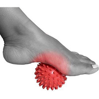 Abtrix With Ab Massage Ball - Spiky For Deep Tissue Back Massage, Foot Massager, Plantar Fasciitis & All Over Body Deep Tissue Muscle Therapy - Your Compact Muscle Roller, Random Color