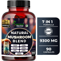 Humming Herbs Natural Mushroom Blend - 7-In-1 Immune Support Formula With Reishi, Chaga, Cordyceps Sinensis, Lion's Mane, Shiitake, Enoki, Oyster & Maitake Mushroom, 9300Mg - 90 Capsules