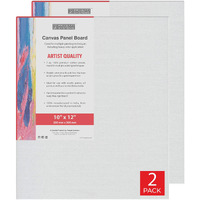 Pragati Systems Medium Grain 10X12 Inch 7 Oz. Primed Canvas Board For Painting Acp1012, White (Pack Of 2)