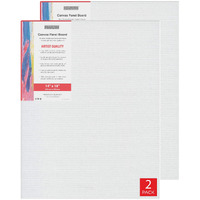 Pragati Systems Medium Grain 14X18 Inch 7 Oz. Primed Canvas Board For Painting Cp1418, White (Pack Of 2)