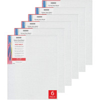Pragati Systems Medium Grain 14X18 Inch 7 Oz. Primed Canvas Board For Painting Cp1418, White (Pack Of 6)