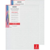 Pragati Systems Medium Grain 12X16 Inch 7 Oz. Primed Canvas Board For Painting Cp1216, White (Pack Of 2)