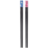 Rianz Reusable Fiber Glass Chopsticks Dishwasher Safe Japanese Style Lightweight Non-Slip Chop Sticks - Black (2 Pair)