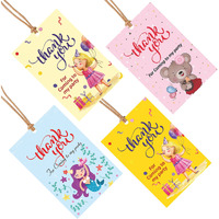 Clickedin - Thank You Party Tags, (4 Designs) Pack Of 50 Pieces Perfect For Party, Birthday And Wedding Celebration, Bridal Showers