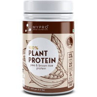 Mypro Sport Nutrition Plant Protein Powder Pea & Brown Rice Protein (23G Protein,22 Vitamins & Minerals,5G Bcaa) Plant Based Vegan Protein Supplement Men & Women (Coffee Caramel Flavor, 1 Kg