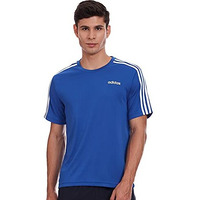 Adidas Men Polyester Classic 3S Tee, Sports T-Shirts, Blubea, X-Small, Blue