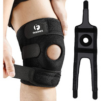 Fashnex Premium Knee Support Open Patella, Breathable Knee Cap Brace For Arthritis, Pain Relief, Sports For Men & Women (Design A - Single (Black),Non Toxic, Free Size)