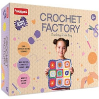 Funskool Kid Handycrafts, Crochet Factory , Crochet Kit , Make Scarves, Placemats, Coasters Building Blocks Pcs, 6 Years +, Multi Color