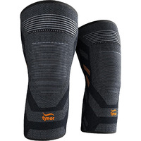 Tynor Knee Cap Air Pro, For Running, Gym, Sports | Durable & Comfortable For Men & Women | Pack Of 2 (Black & Orange, Large)