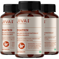 Jiva Diatrin Tablets 500Mg | 100% Ayurvedic Formulation | Manages Blood Sugar Levels, Improves Metabolism & Strengthens The Pancreas | Balances Tri-Dosha- 120 Tablets (Pack Of 3)