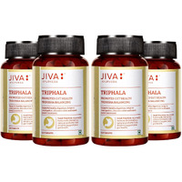 Jiva Triphala Tablet 500Mg | 100% Ayurvedic Formulation Promotes Gut Health & Relieves Constipation | Balances 3-Doshas | Excellent For Eye & Hair Issues - 120 Tablets (Pack Of 4)