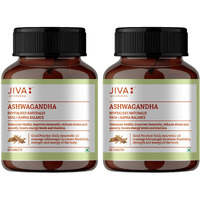 Jiva Ashwagandha Tablet | 100% Ayurvedic Formulation Boosts Immunity And Energy Level | Strengthens Nervous System, Reduces Stress & Anxiety | Balances Kapha & Vata Doshas- 60 Tablets (Pack Of 2)