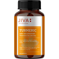Jiva Turmeric Capsules | 100% Ayurvedic Formulation Made Of Haldi & Amla | Boosts Immunity & Promotes Healthy Skin | Regulates Blood Sugar Levels & Controls Diabetes- 60 Capsules (Pack Of 1)