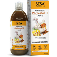 Sesa Ayurvedic Cholestofit Juice 1L With Lemon, Honey, Garlic, Ginger & Apple Cider Vinegar Supports Healthy Heart & Cholesterol Balance 100% Ayurvedic & Sugar-Free