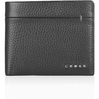 Cross Genuine Leather Wallets For Men | Gents Purse With 4 Card Slots, 2 Slip-In Pockets, 2 Currency Compartments, 1 Coin Pocket - Black