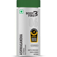 Body First Ksm-66 Ashwagandha 500Mg Capsule, Informed Sports Certified, Energy And Immunity Booster, Muscle Strength & Recovery, 60 Veg Capsules