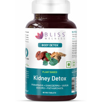 Bliss Welness Kidney Detox | Punarnava Patharchatta Gokhru Ganoderma Varun Extracts | Kidney Support Ayurvedic Health Supplement - 60 Veg Tablets