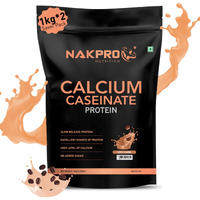 Nakpro Calcium Caseinate | 26.81G Protein, 5.12G Bcaa | Helps In Muscle Recovery | Slow Absorbing, Slow Digesting, Low Carbs Casein Protein Powder (2 Kg, Coffee)