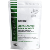 Nirvasa Unroasted Arabica Green Coffee Bean Extract Powder With Chlorogenic Acid For Men & Women | Body Detoxification & Weight Management | 100G Pack Of 1