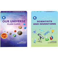 Tnu Toys Flash Cards For Kids 2 Years Combo Of Our Universe Space Toys, Scientist & Invention Is Learning & Educational Toys For Kids 3+ Years. Total Of 64 Flash Cards