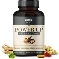 Zingavita Power Up Shilajit For Men With Swarn Bhasm | 100% Ayurvedic With 17 Herbs Like Pure Original Shilajit/Shilajeet & Ashwagandha | For Stamina & Performance (60 Shilajit Gold Capsules)