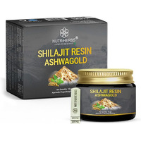 Nutri Herbs Shilajit Resin Ashwagold 10 G Pure Himalayan Shilajit|Stamina,Energy & Muscle Building Supplement|Ayurvedic Stamina Booster With Ashwagandha & Swarna Bhasma|1 Count,10 Grams