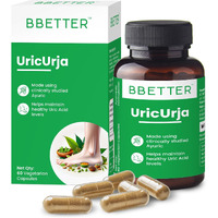 Bbetter Uricurja - Lab Tested Ayurvedic Medicine For Uric Acid Levels Management | Gout Pain Relief Medicine | 60 Capsules For Healthy Uric Acid Levels