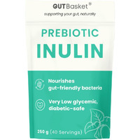 Gutbasket Pure Inulin Powder (250G) - Prebiotic Fiber For Gut Health & Digestive Wellness - Vegan, Non-Gmo, Gluten-Free - Perfect For Smoothies, Coffee, And Baking