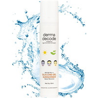 Derma Decode Waterproof Sunscreen For Swimming Spf 50 Pa++++ | 80 Min+ Water Resistant, Sweat-Proof & Broad Spectrum Uva/Uvb Protection For All Skin Types | Feather Light , No White Cast | Pool / Beach / Sports (50Ml)