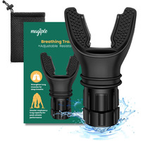 Magiple Breathing Trainer, Lung Capacity Exercise Device And Lung Exerciser For Respiratory Muscle Exercise And Increased Sports Breathing Fitness| Lungs Exercise Equipment | Men And Women | Black
