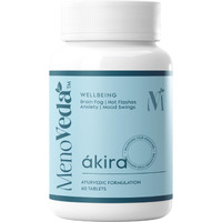 Menoveda Akira Nearing Menopause Supplements For Women | Manage Hot Flashes | Stress | Night Sweats | Fatigue | Ayurvedic Tablets For Women - 60 Tab