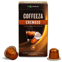 Coffeeza Cremoso Aluminium Coffee Capsules, Intensity 8/10 - Nespresso Compatible Coffee Pods (Box Of 10), 90 Gram