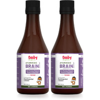 Babyorgano Ayurvedic Shankhpushpi, Brahmi Brain Booster Syrup For Kids 200Ml Combo (5-15 Years) | Concentration, Memory, Focus Fda Approved