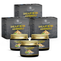 Nutriherbs Shilajit Resin Ashwagold 10G  Pure Himalayan Shilajit For Men & Women | Stamina, Energy & Muscle Building Supplement | Ayurvedic Stamina Booster With Ashwagandha & Swarna Bhasma | Gym & Endurance Support (30G)