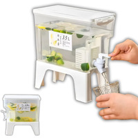 Kreps Drink Dispenser With Removable Stand | 3.5L Refrigerator Water Jug Cold Kettle - Fridge Water Jug Cold Kettle For Iced Coffee, Lemonade (1)