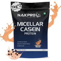 Nakpro 100% Micellar Casein Protein Supplement |24G Protein, 9.5G Eaas, 4.63G Bcaas| Slow Absorbing Micellar Casein Protein Powder (Coffee, 2 Kg)