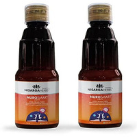 Sonark's Nisargaherbs Nisarga Herbs Nurosmart Brain Booster Syrup - Ayurvedic Supplement, Brahmi, Shankhpushpi, Jyotishmati, Improves Memory, Relieves Stress & Anxiety 150 Ml Each (Pack Of 2)